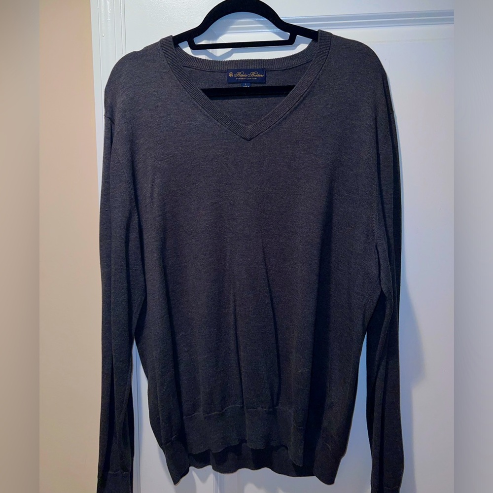 Brooks Brothers Men’s Cotton V-Neck Sweater
